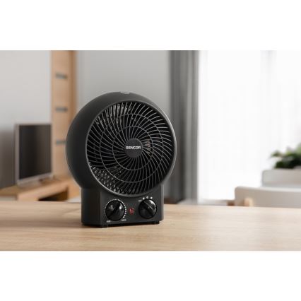 Sencor - Ventilador con elemento calefactor 1200/2000W/230V negro