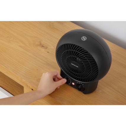 Sencor - Ventilador con elemento calefactor 1200/2000W/230V negro