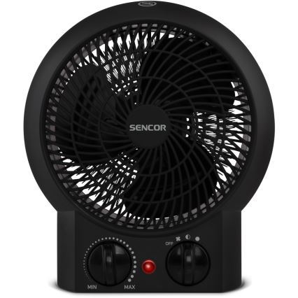 Sencor - Ventilador con elemento calefactor 1200/2000W/230V negro