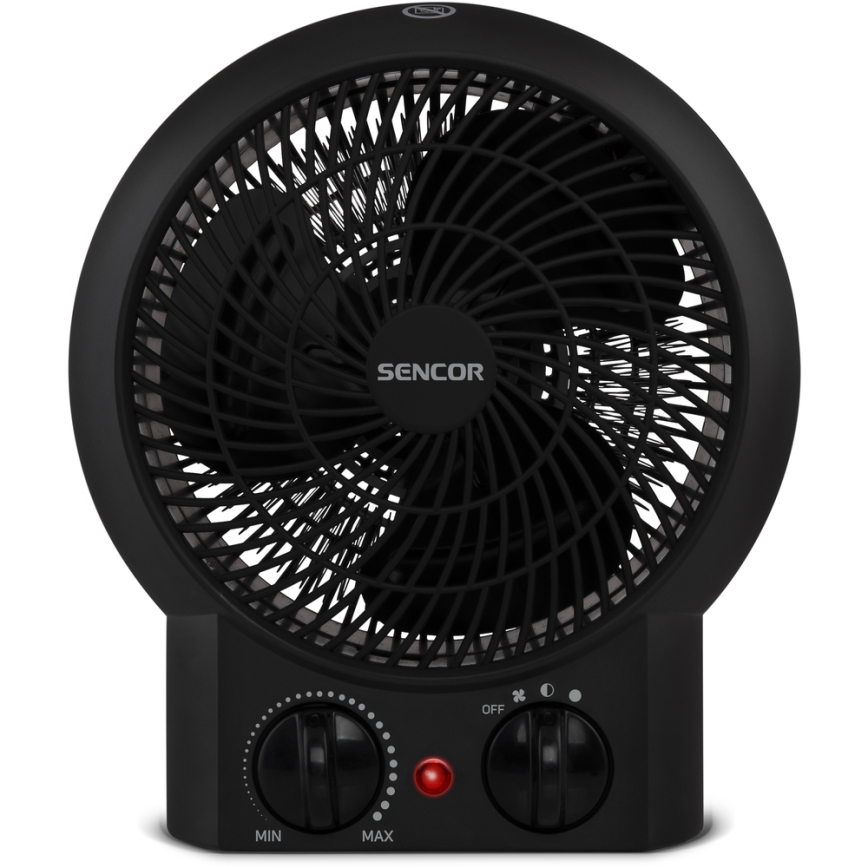 Sencor - Ventilador con elemento calefactor 1200/2000W/230V negro