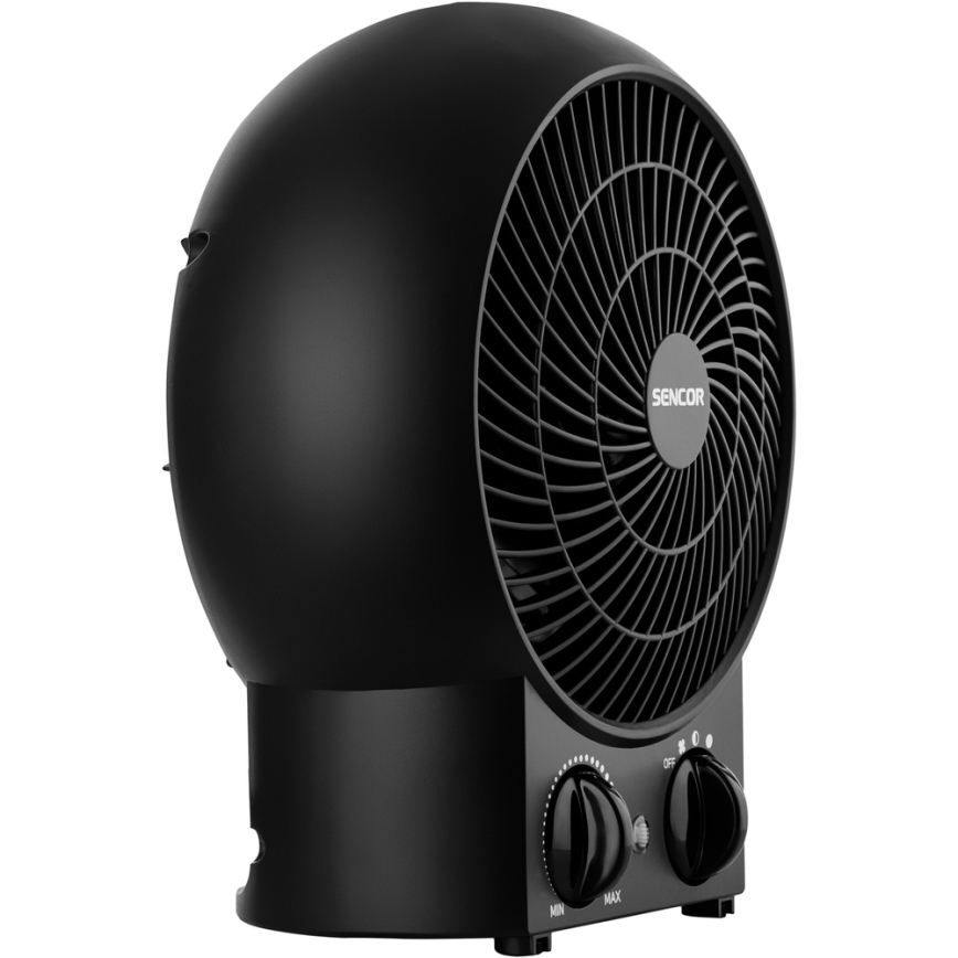 Sencor - Ventilador con elemento calefactor 1200/2000W/230V negro