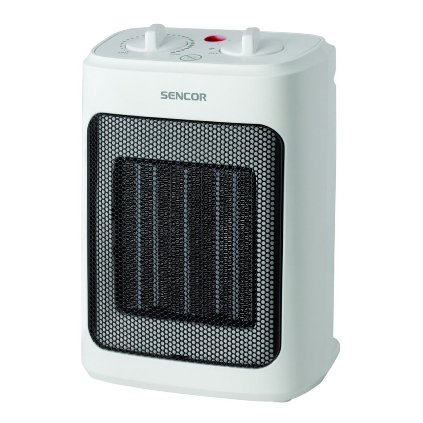 Sencor - Ventilador con elemento calefactor cerámico 900/1300/2000W/230V blanco