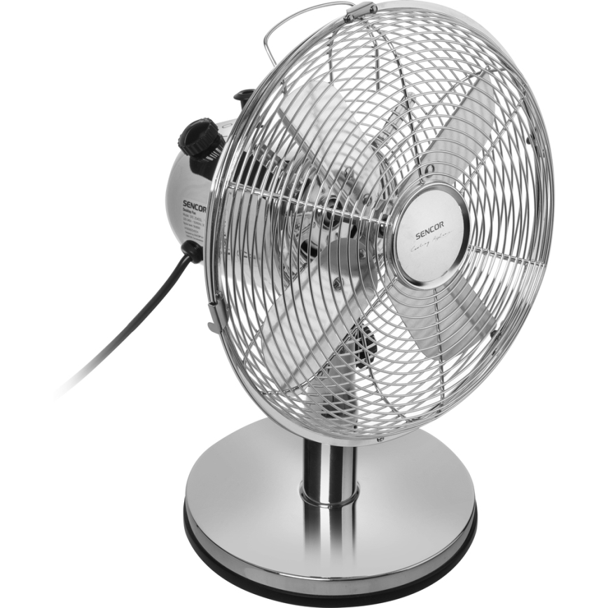 Sencor - Ventilador de mesa 30W/230V cromo brillante