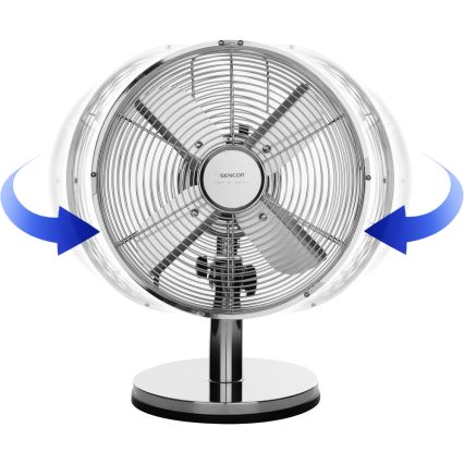 Sencor - Ventilador de mesa 30W/230V cromo brillante