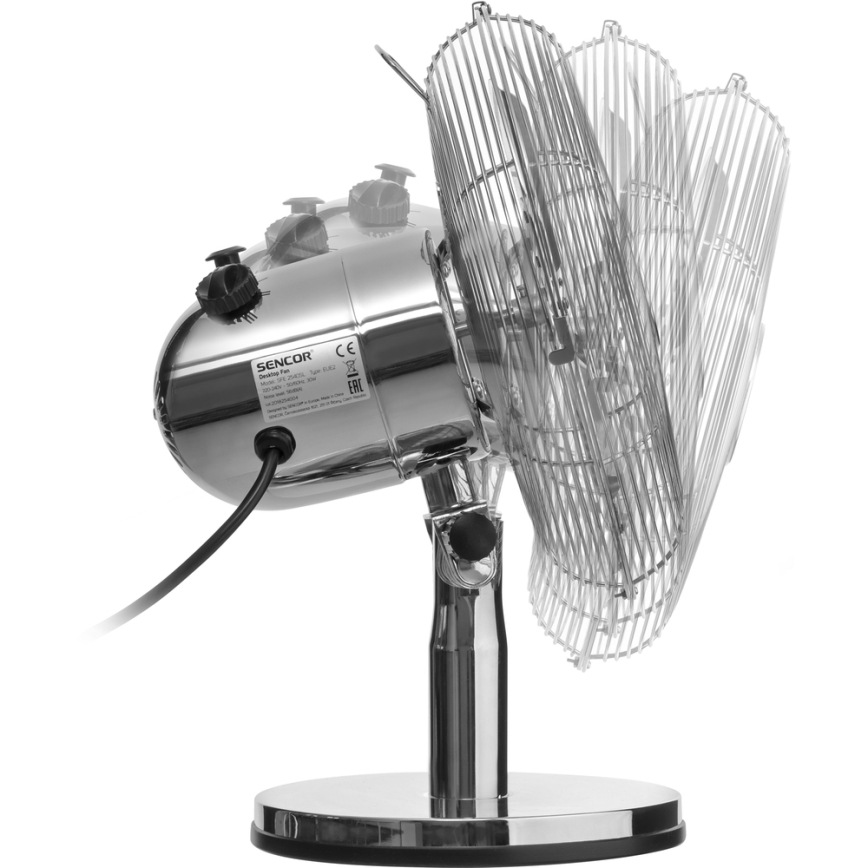 Sencor - Ventilador de mesa 30W/230V cromo brillante
