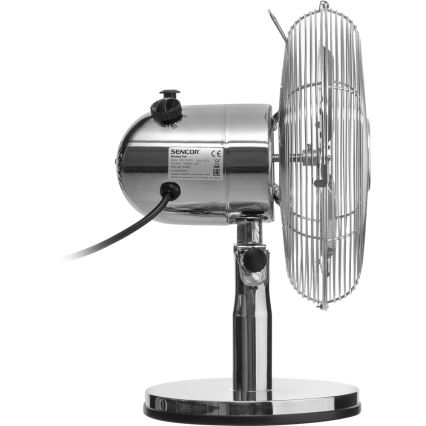 Sencor - Ventilador de mesa 30W/230V cromo brillante
