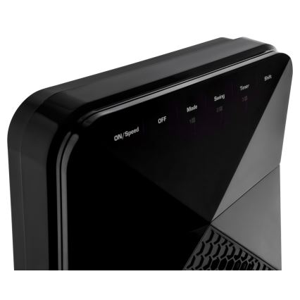 Sencor - Ventilador de pie UltraThin 90W/230V negro + mando a distancia