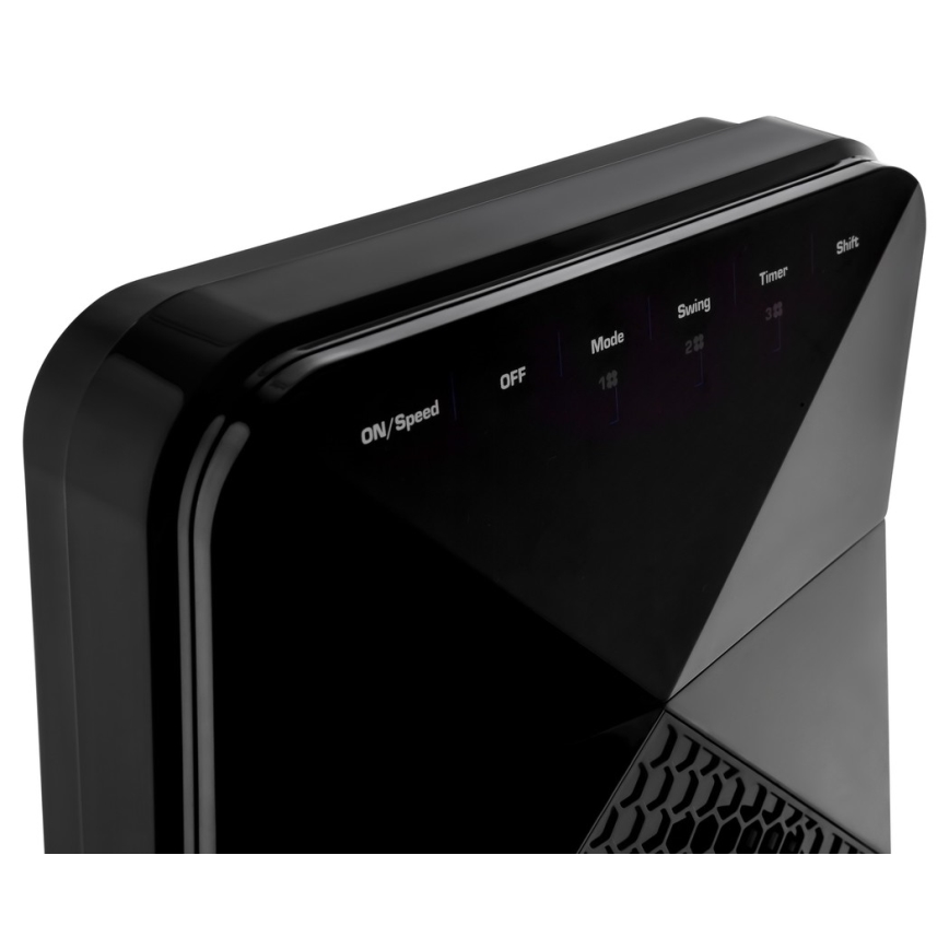 Sencor - Ventilador de pie UltraThin 90W/230V negro + mando a distancia