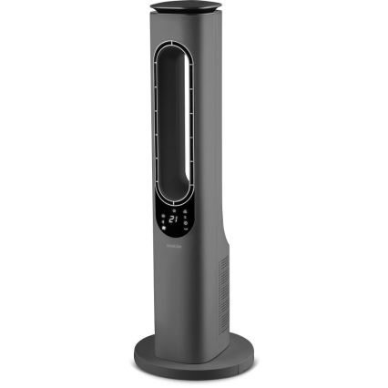 Sencor - Ventilador de torre sin aspas con calefactor cerámico 1200/2000 W, 230 V, antracita + mando a distancia
