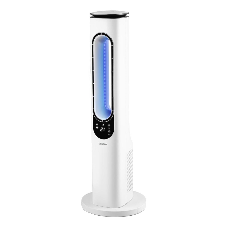 Sencor - Ventilador de torre sin aspas 50W/230V blanco + control remoto