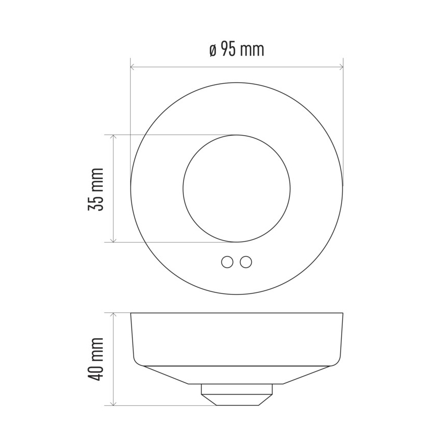 Sensor de movimiento de microondas MW B 360° 1200W/230V blanco