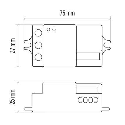 Sensor de movimiento de microondas MW B 360° 1200W/230V blanco