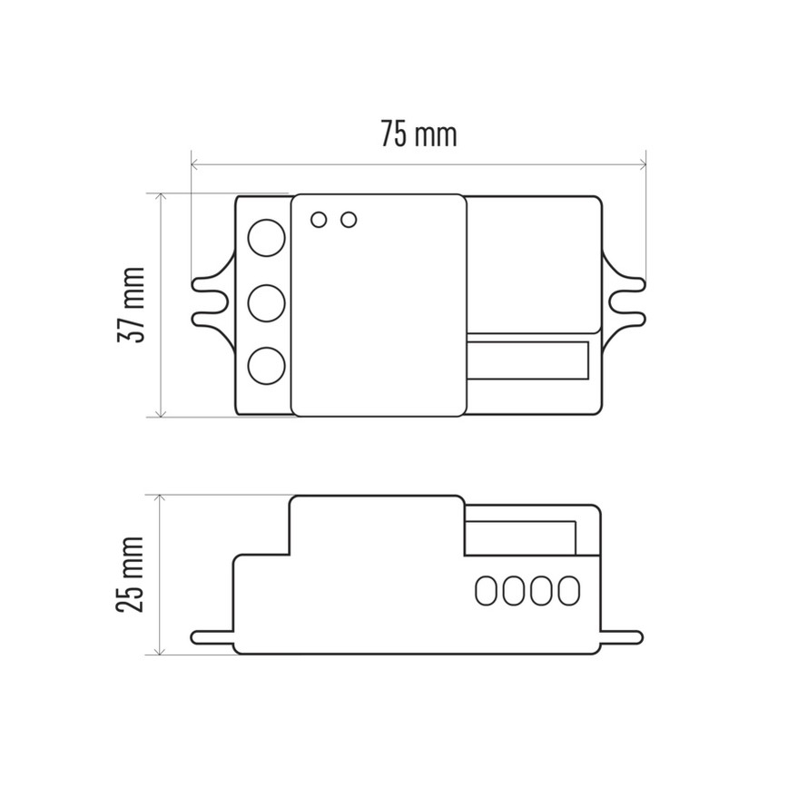 Sensor de movimiento de microondas MW B 360° 1200W/230V blanco