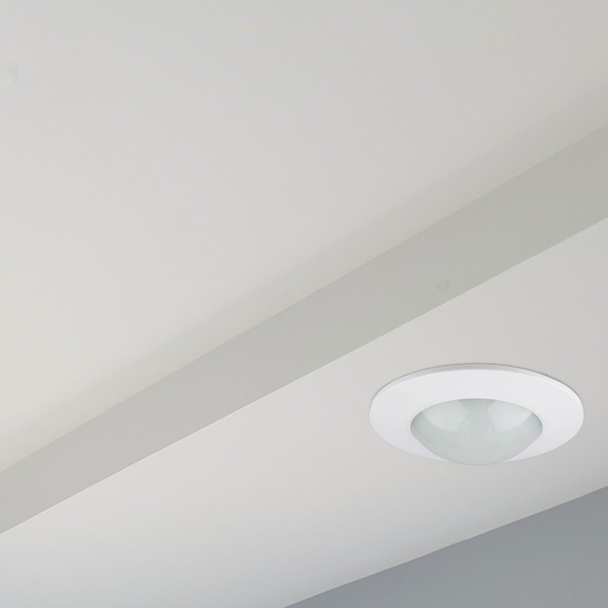Sensor de movimiento empotrable PIR 360° 300W/230V blanco