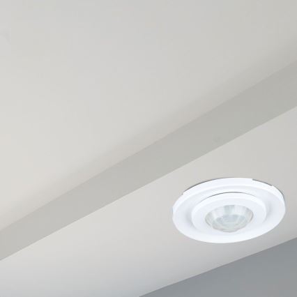 Sensor de movimiento empotrable PIR 360° 400W/230V blanco
