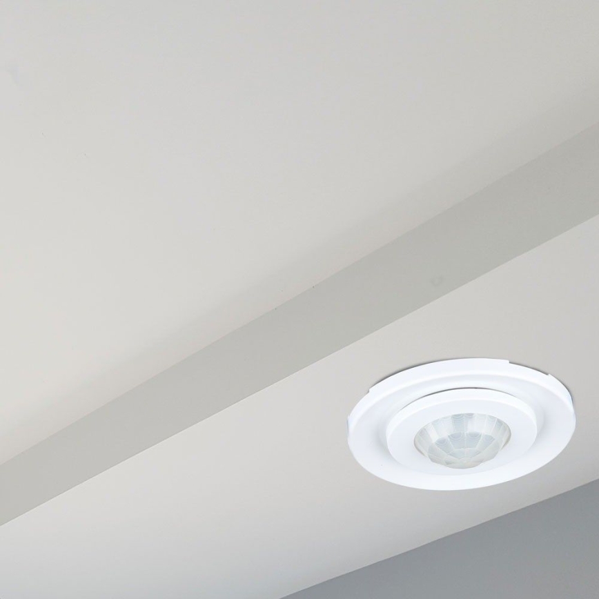 Sensor de movimiento empotrable PIR 360° 400W/230V blanco