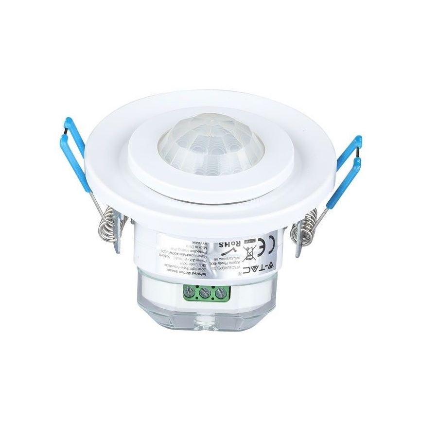 Sensor de movimiento empotrable PIR 360° 400W/230V blanco