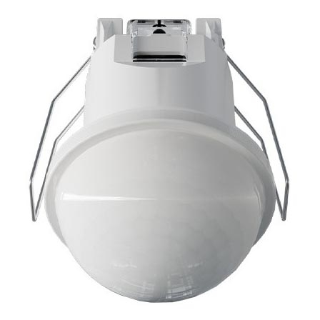 Sensor de movimiento empotrado para falso techo 360° 1200W/230V IP54 blanco