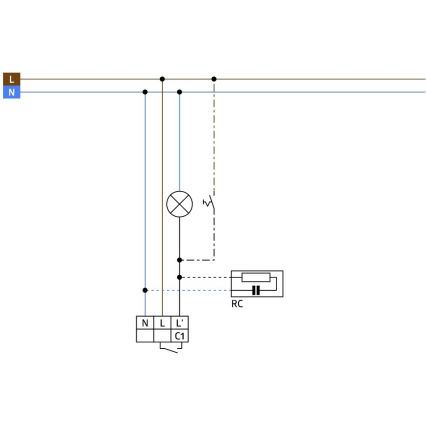 Sensor de movimiento exterior LC-CLICK 200° IP44 negro