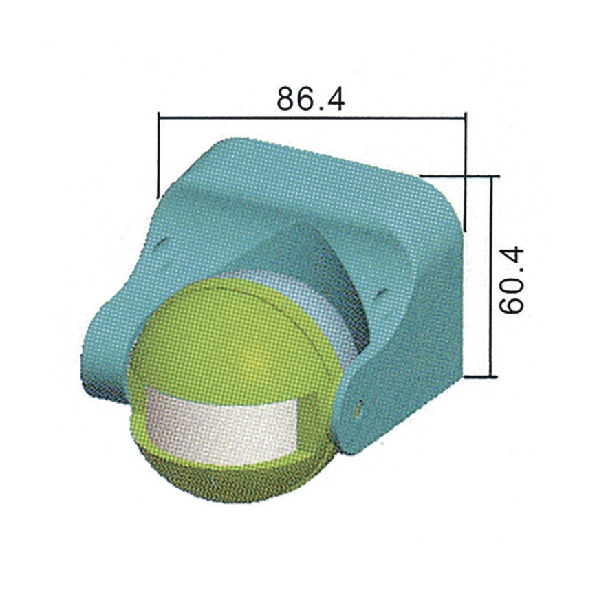 Sensor de movimiento exterior PIR B 180° 1200W/230V IP44 negro