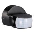 Sensor de movimiento exterior por infrarrojos 180/360° 600W/230V IP65 negro