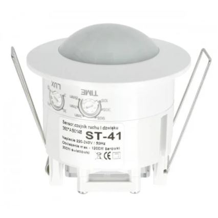 Sensor de movimiento y luz crepuscular ST41 360 ° blanco