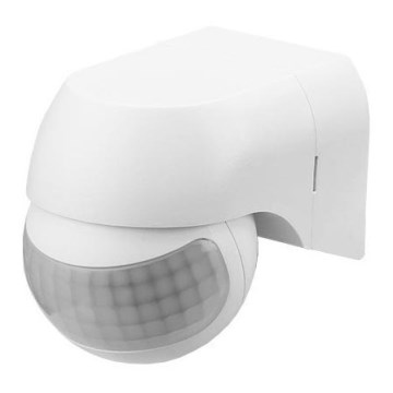 Sensor exterior PIR de movimiento y crepuscular 180° IP44, blanco