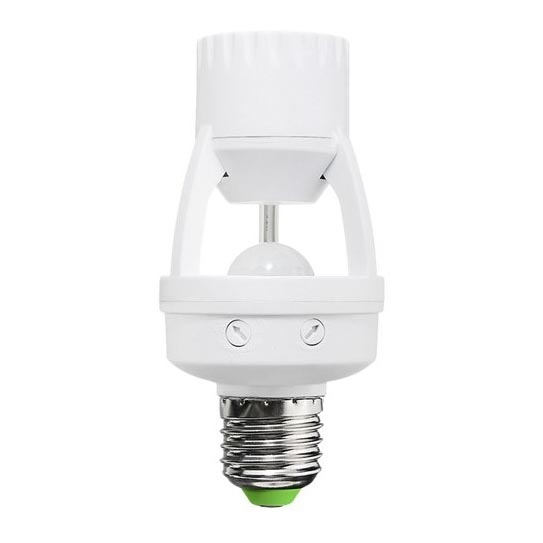 Sensor PIR para bombilla E27 blanco