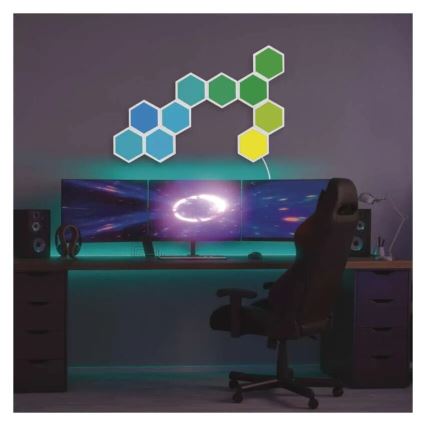 SET 10x RGBIC Panel regulable LED/1,9W/230V Wi-Fi Tuya