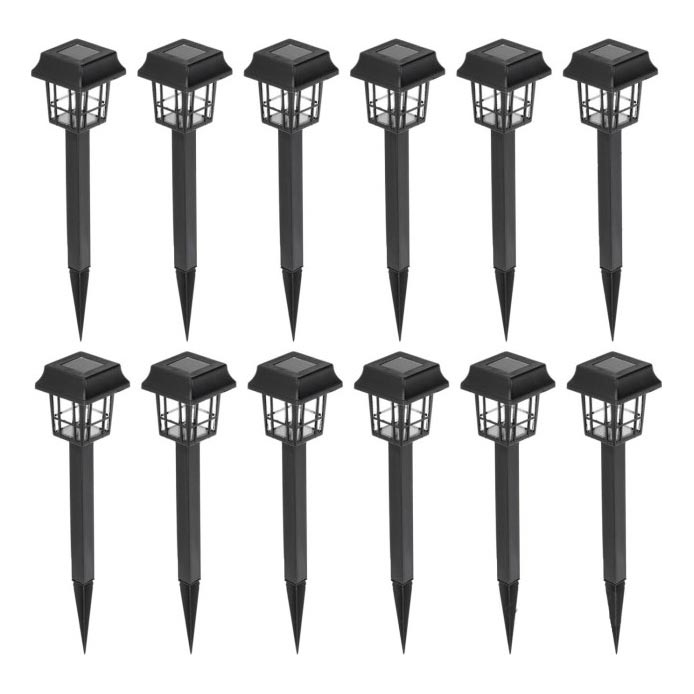 SET 12x Lámpara solar LED LED/0,06W/1,2V 1xAA 6500K IP44 100 mAh
