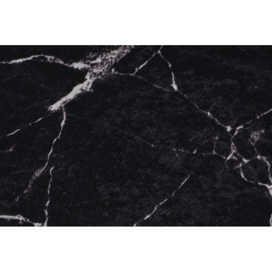 SET 2x Alfombra de baño MARBLE 50x60/60x100 cm negro