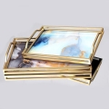 SET 2x Bandeja decorativa 40x30/35x25 cm dorado