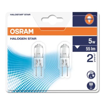 SET 2x Bombilla halógena HALOSTAR G4/5W/12V 2700K - Osram