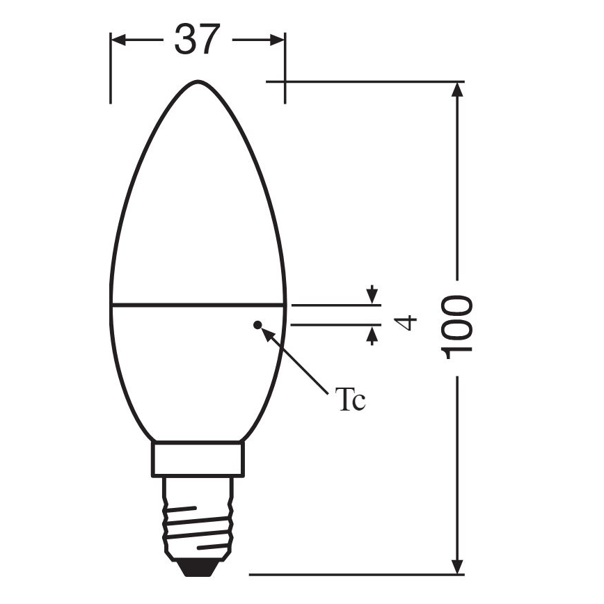 SET 2x Bombilla LED B38 E14/4,9W/230V 3000K - Osram