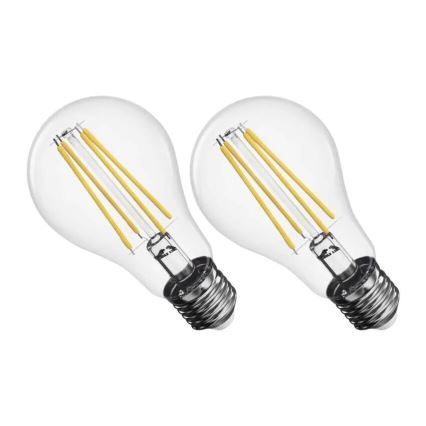 SET 2x Bombilla LED FILAMENT A60 E27/5,9W/230V 2700K