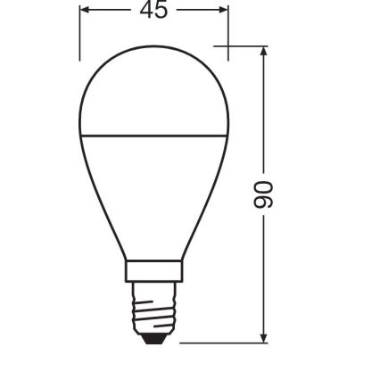 SET 2x Bombilla LED P45 E14/7W/230V 3000K - Osram