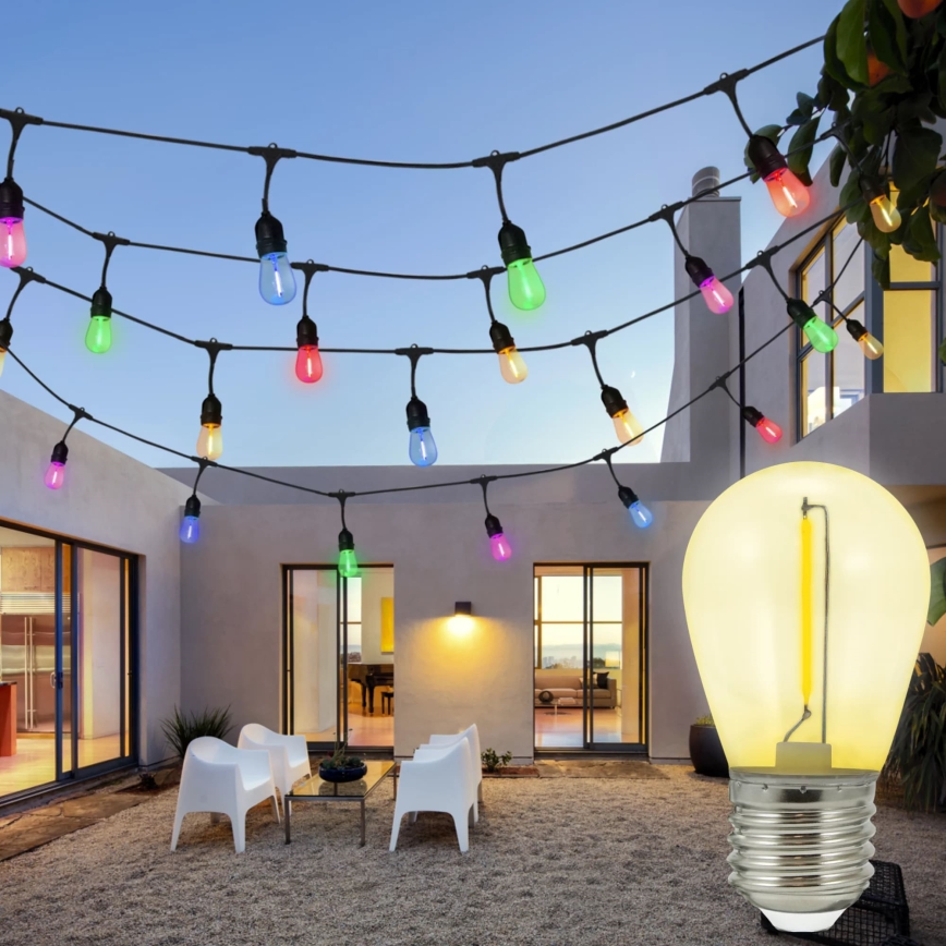SET 2x Bombilla LED PARTY E27/0,3W/36V amarillo