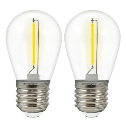 SET 2x Bombilla LED PARTY E27/0,3W/36V amarillo