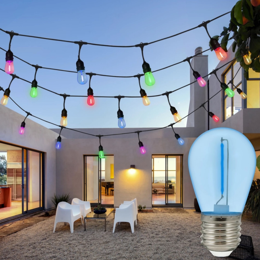 SET DE 2x Bombilla LED PARTY E27/0,3W/36V azul
