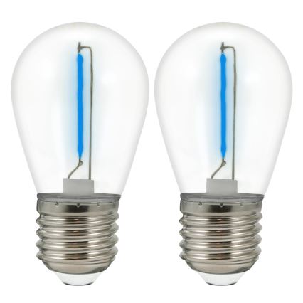 SET DE 2x Bombilla LED PARTY E27/0,3W/36V azul