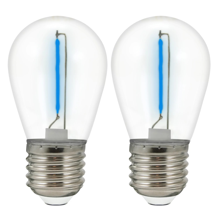 SET DE 2x Bombilla LED PARTY E27/0,3W/36V azul