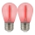 SET 2x Bombilla LED PARTY E27/0,3W/36V roja