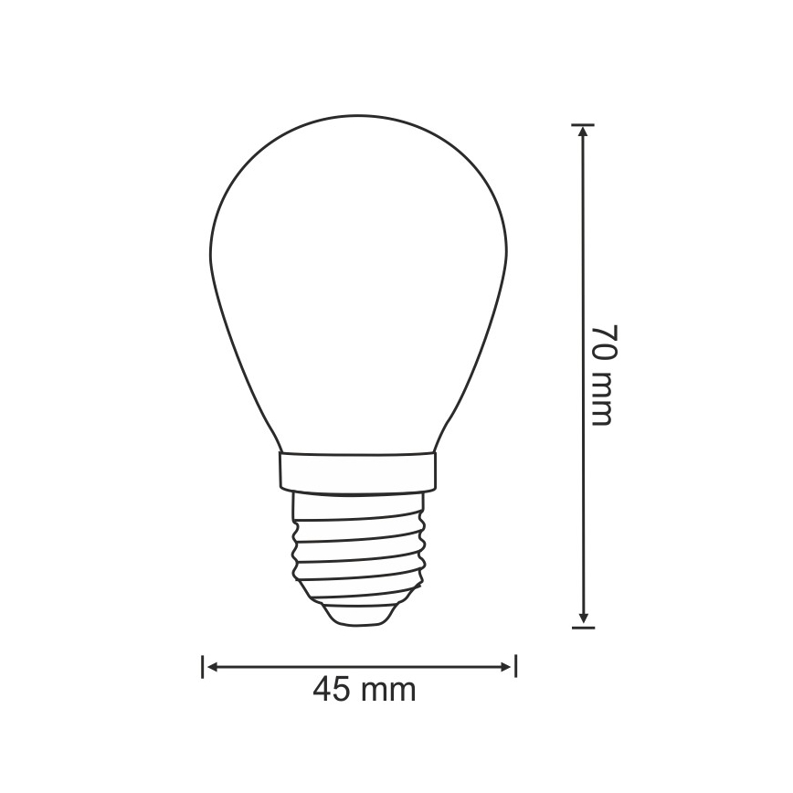 SET DE 2x Bombilla LED PARTY E27/0,5W/36V 2200K