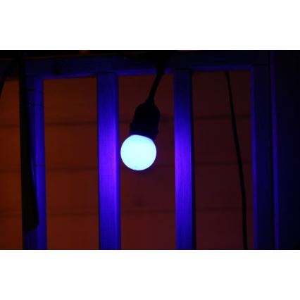 SET 2x bombilla LED PARTY E27/0,5W/36V azul