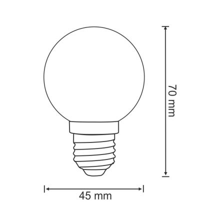 SET 2x bombilla LED PARTY E27/0,5W/36V azul