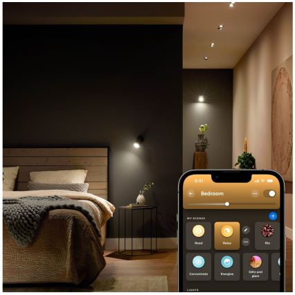 SET 2x Bombilla LED regulable Philips Hue White Ambiance GU5,3/MR16/5,1W/12V 2200-6500K