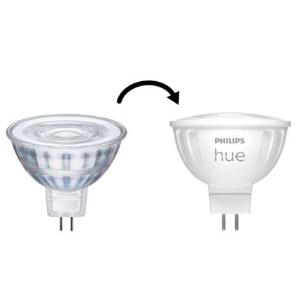 SET 2x Bombilla LED regulable Philips Hue White Ambiance GU5,3/MR16/5,1W/12V 2200-6500K