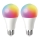 SET 2x Bombilla LED RGBW regulable MESH Inteligente A60 E27/12W/230V 2700-6500K + control remoto - Aigostar