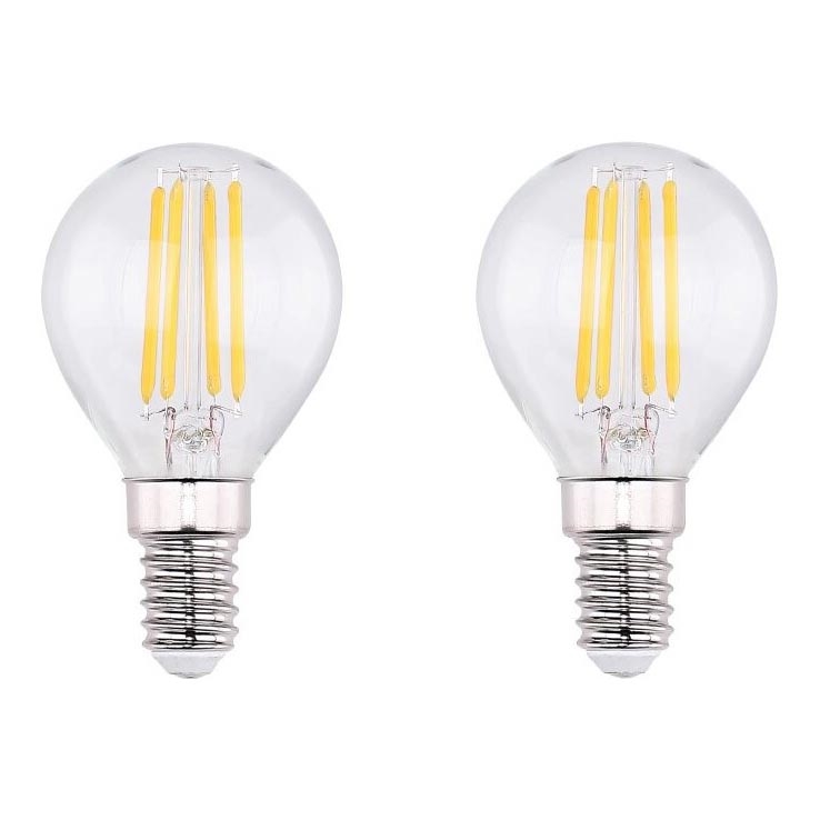 SET 2x Bombilla LED VINTAGE E14/4W/230V 2700K - Globo 10589-2K