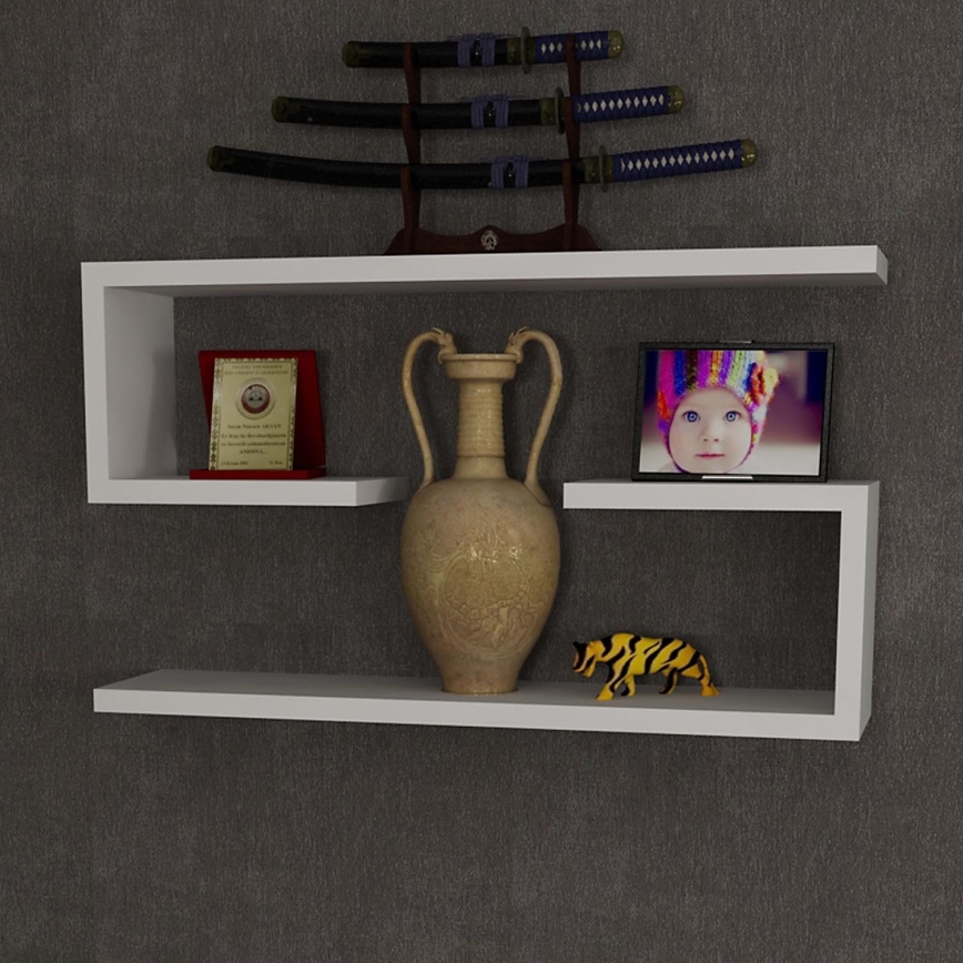 SET 2x Estante de pared JENIKA blanco